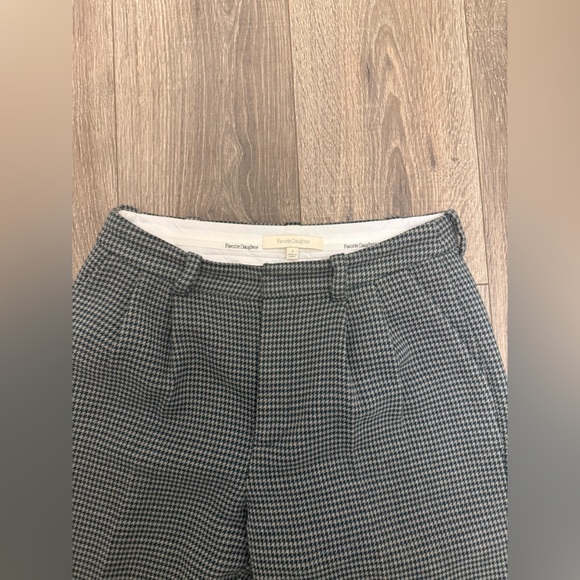 Favorite Daughter Women’s Wool Green Houndstooth Wool Pants Size 2 $248 Retail - Picture 2 of 7